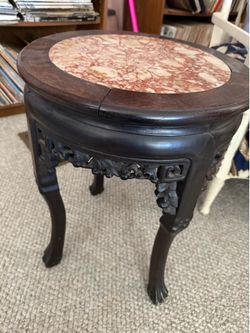 Handcarved clawfoot table