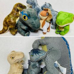 Jurassic World Dinosaur Plush Toys Cute Cuddly Raptor Plushes