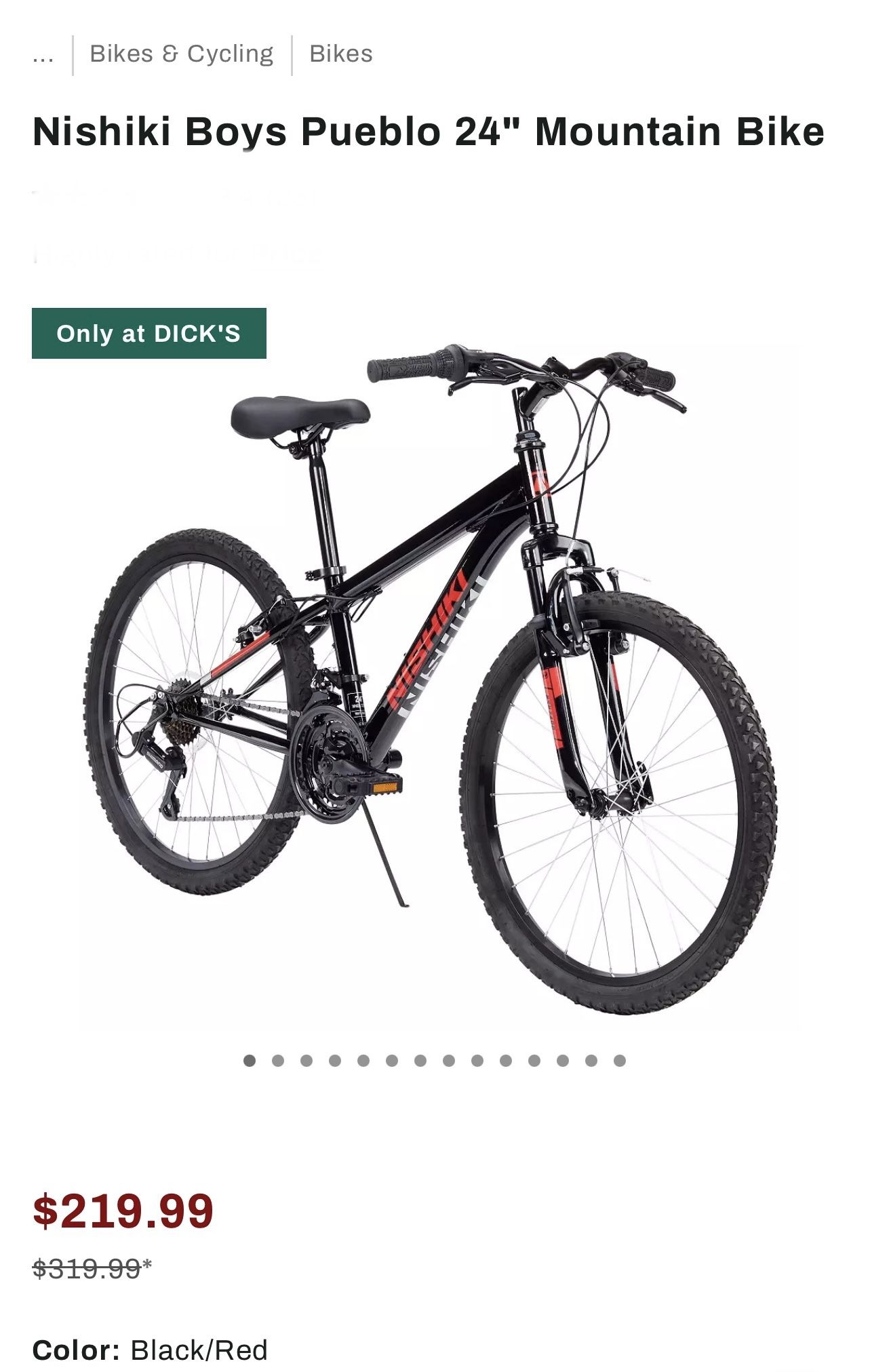 Original Nishiki Pueblo 24" Mountain Bike 21 speed - front suspension