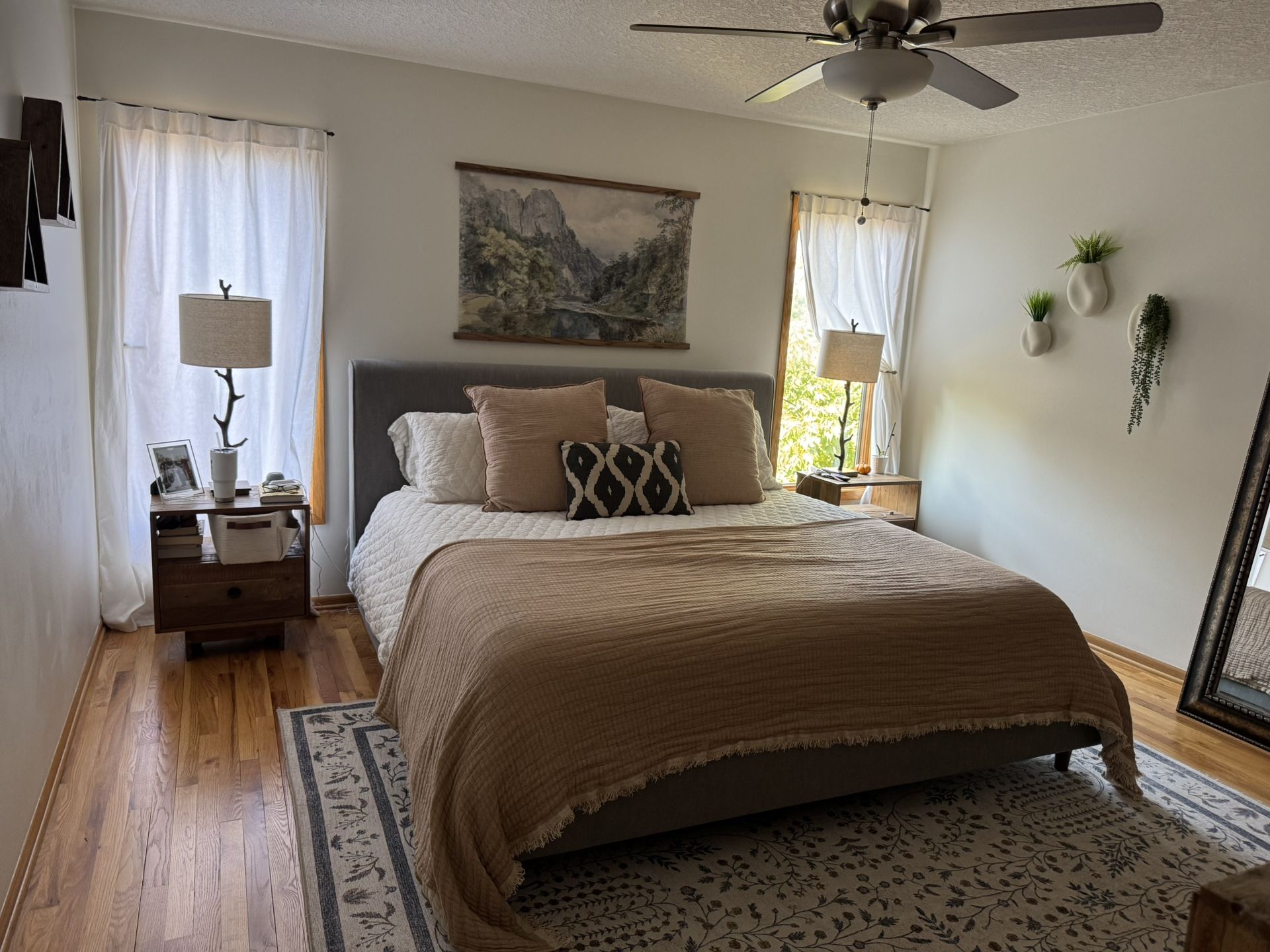 Grey Upholstered Bed Frame