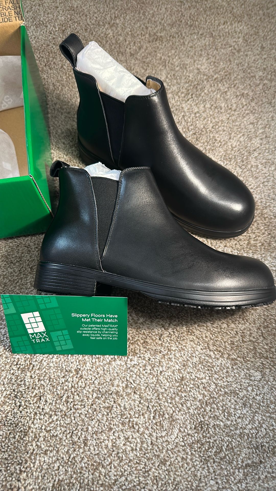 Woman's New Slip Resistant Max Trax New Chelsea Boots