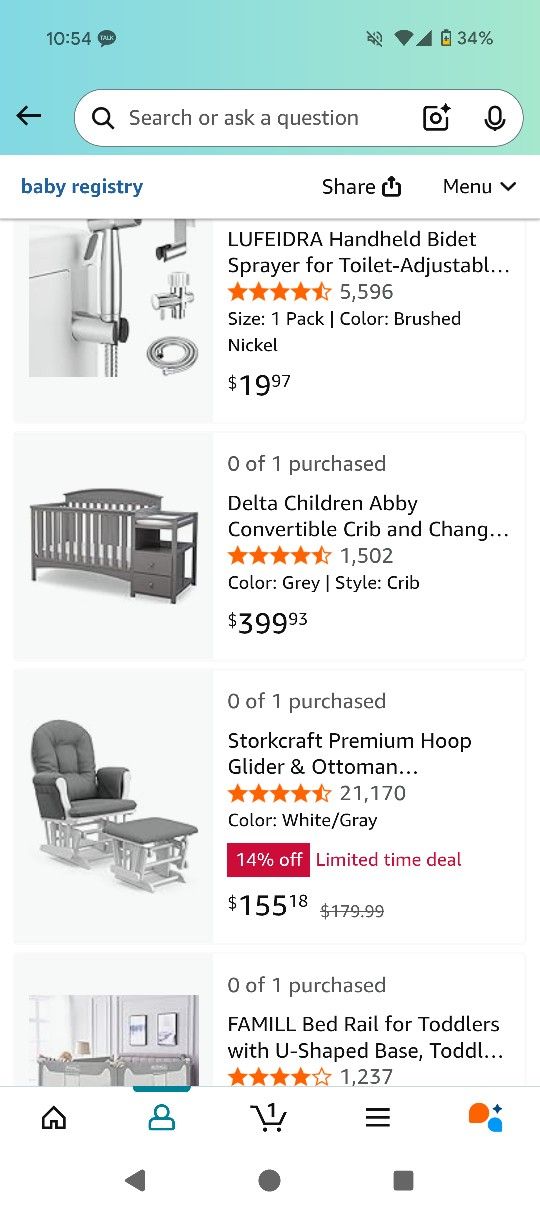 Crib And Glider