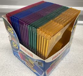 MAXELL 22 Color Slim Jewel Cases Holds 44 CDs / DVDs