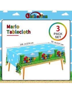 Mario Table Cover Happy birthday