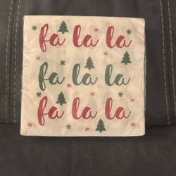  New Sealed 32 Piece Fa La La Lunch Napkins Holiday Christmas