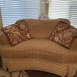 Love Seat With Ottoman