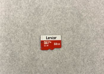 32 GB MicroSD card. LEXAR