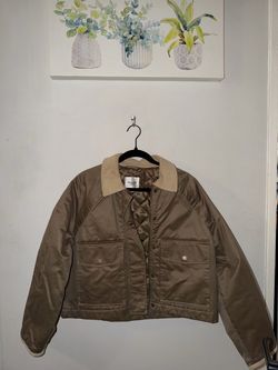 Abercrombie & Fitch Brown Utility Jacket with Corduroy Collar