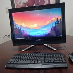 LENOVO All in one Touchscreen desktop computer.  Windows 10. Good working condition.  24 inches screen.  wifi.  Webcam.  Bluetooth.   1 Tb hard drive.