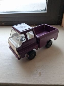 ANTIQUE TONKA PRESSED STEEL PURPLE PICK UP TRUCK
