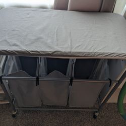 Laundry Sorter (3-bin) + Ironing Board On Wheels