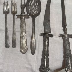 Antique Sterling Silver Carving Set