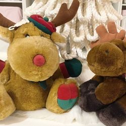 Stuffy Plush Toys - Raindeer And Moose