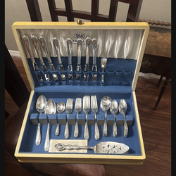 silver plated silverware set