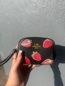 Black coach hand pouch