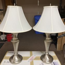 Pair of Stiffel Lamps (silver color)