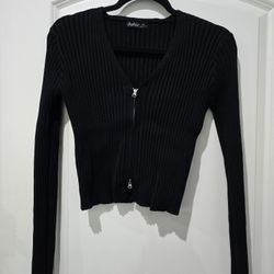 Long Sleeve Rib Crop