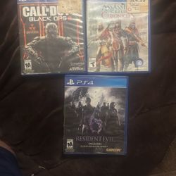  PS4 Games   Resident Evil 6 Assassins Creed Chronicles Call Of Duty Black Ops 3