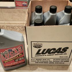 Lucas Synthetic 10W-50 Motorcycle Oil Case of 6