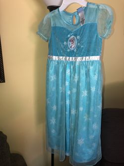 Size 7/8 Elsa dress/gown $18 or best offer. Check out my profile for more stuff. Everything is negotiable