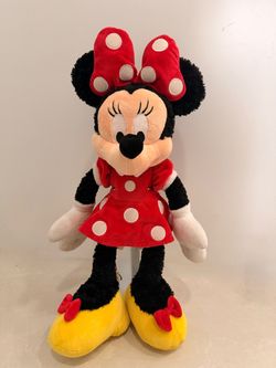 Disney Parks Minnie Mouse Plush Large Stuffed Animal 28” Vintage Style