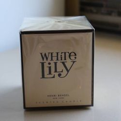 New! RARE! Henri Bendel White Lily Scented Candle 10 oz