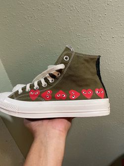 Converse Chuck 70 High Top x Comme des Garcons Play Multi Heart 2019 Size 7.5 l