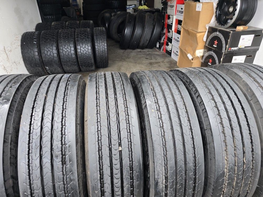 6 used tires 245 70r19.5 Goodyear 6670RV very good tread on $420.00
