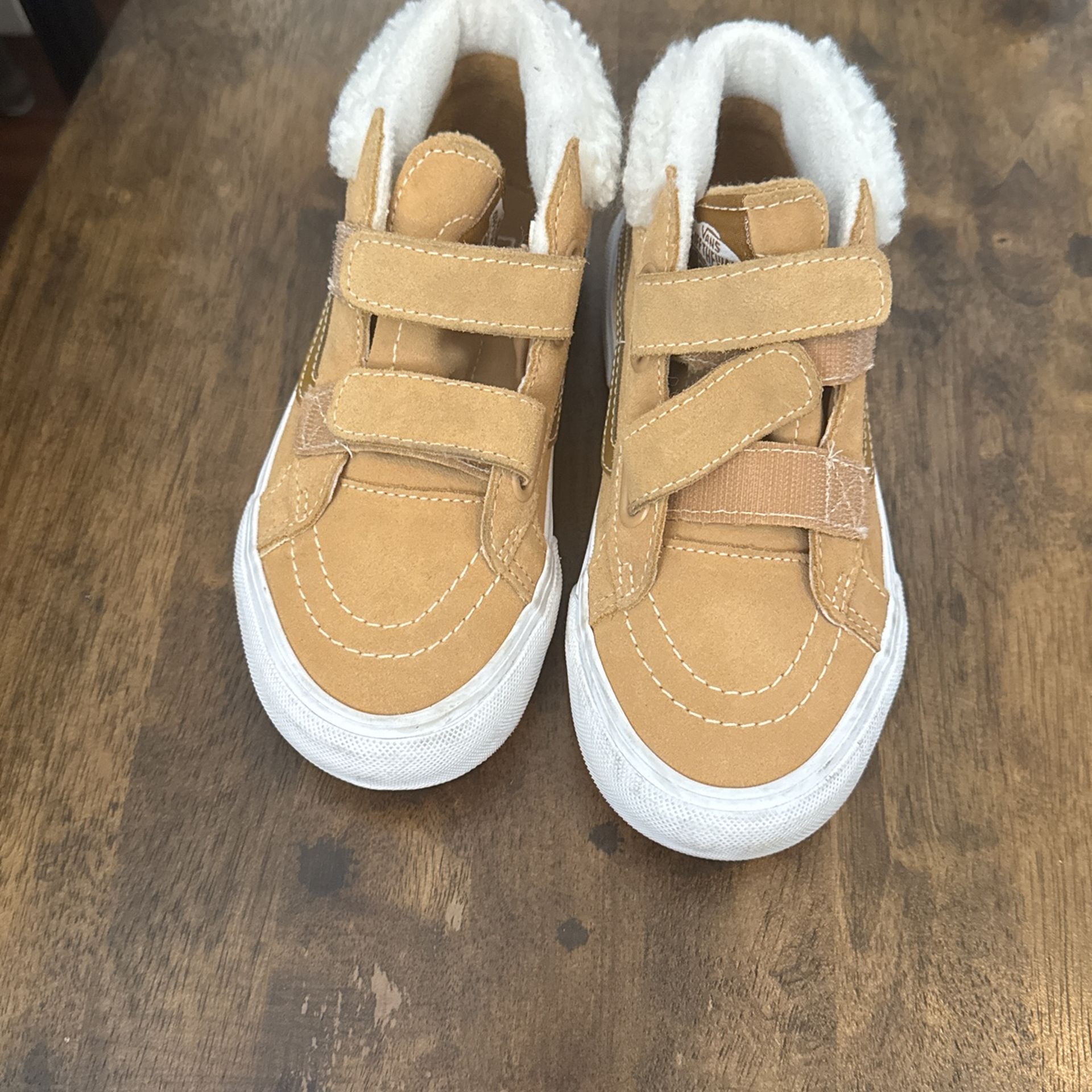 Vans Tan Velcro Strap Shoes . Hiking . Boots Shoes Size 1