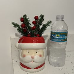 Santa’s Planter With Greenery & Berries