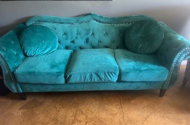 Sofa couches emerald green