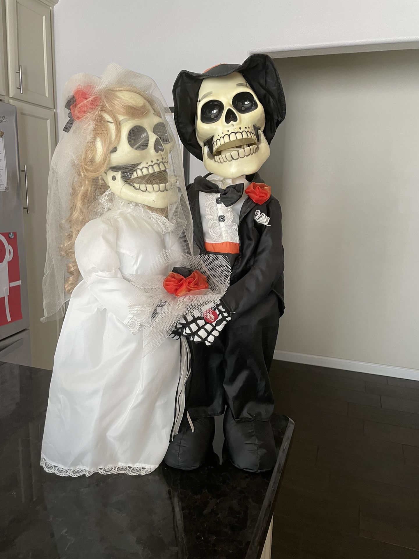Halloween Decor Skeleton Couple *not Working*