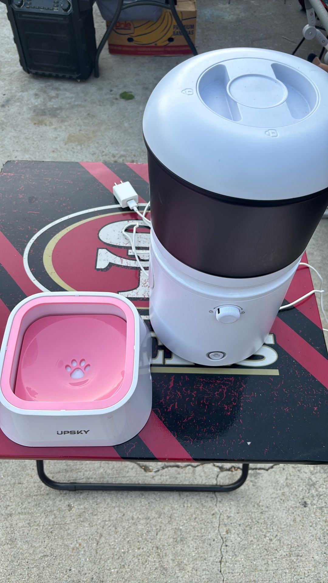 Dog Food Dispenser And Bowl