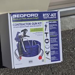 BEDFORD
BP3600 Airless Paint Spray Gun Kit with 50 ft. x 1/4 in. Airless Whip Hose and Gun Filter