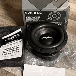 Skar Audio SVR-8 D2 8" 800 Watt Max Power Dual 2 Ohm Car Subwoofer 