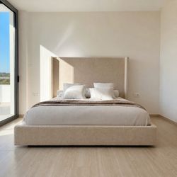 Bed Frame Beige 
