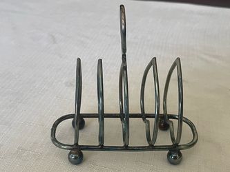 Mid-20th century French metal wire toast rack.