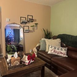 L Shaped Leather Reclining Couch 