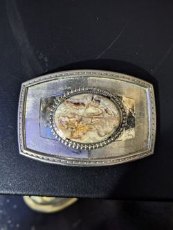 Vintage Silver Stone Bc elt Buckle