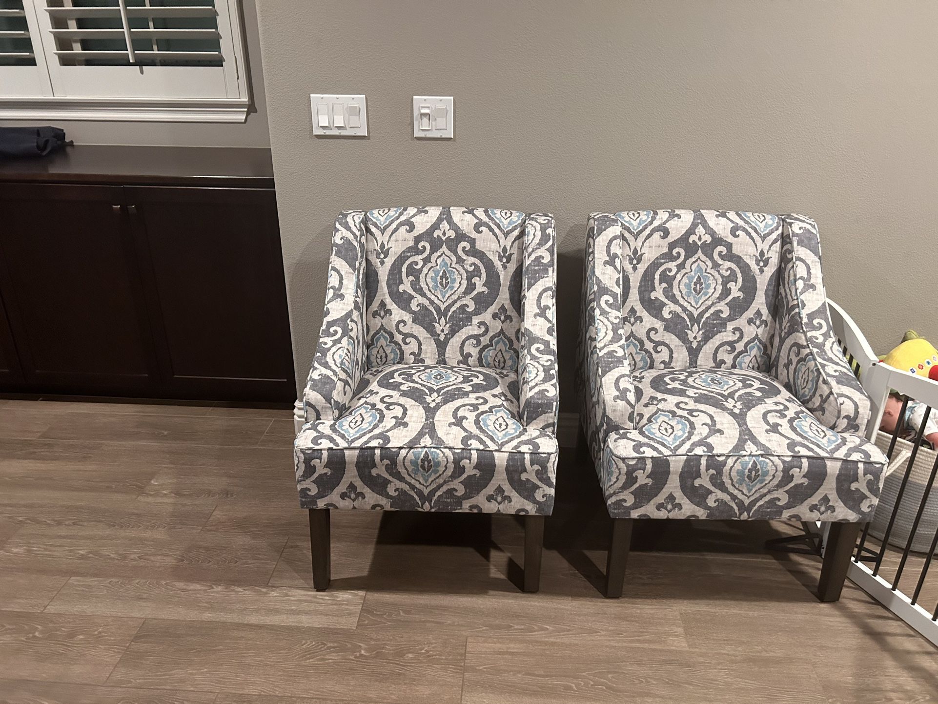 Two Decorate Comfortable Chairs 
