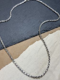 925 Sterling Silver Rope Chain Necklace 