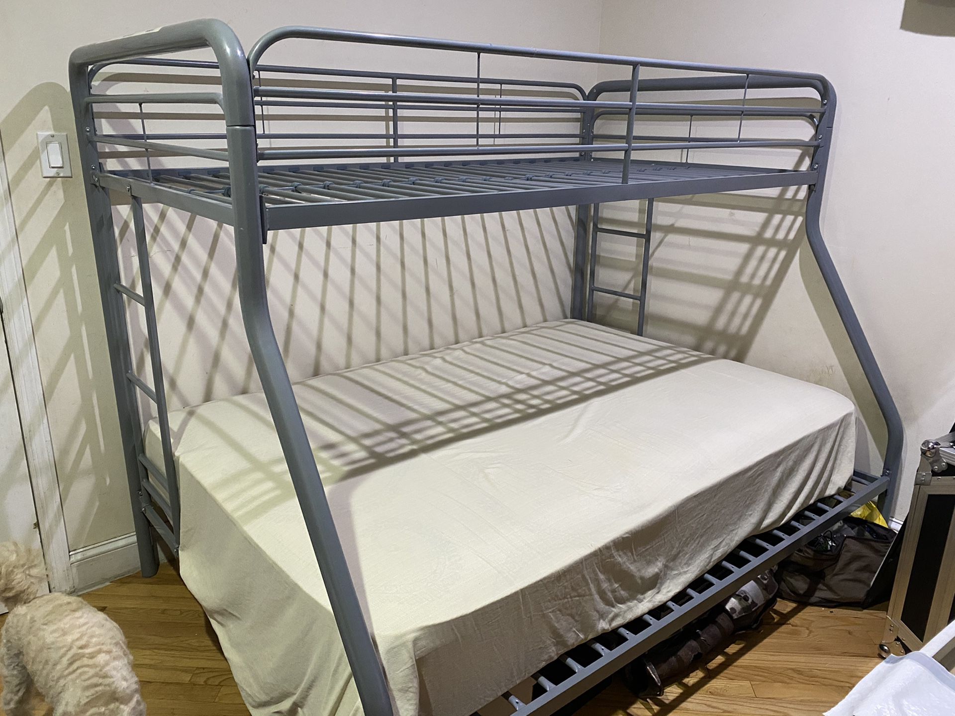 Twin over full bunk bed (mattress not included)