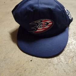 Anaheim Ducks Military Hat USA Flag In Logo