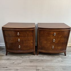 Set of two matching dresser nightstands Thomasville chests wood