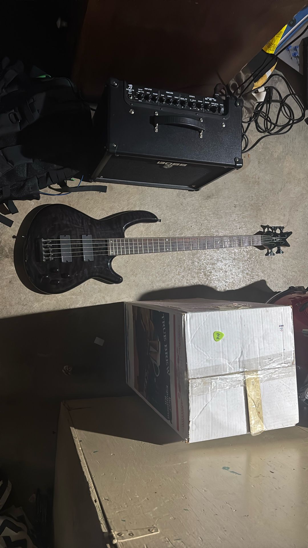 5 String Black Dean Bass Guitar