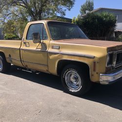 1973 Gmc C10 Longbed Square Body 350 V8 Motor 15” Rally Wheels 5x5