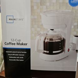 Mainstays 12 Cup Coffee Maker White