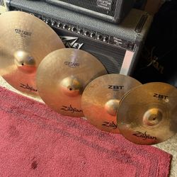 Zildjian ZBT PLUS Series Cymbals For Drum Set Exc. Cond. for