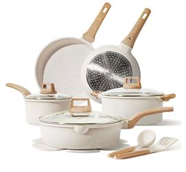 CAROTE 14 Pcs Pots and Pans Set Nonstick Cookware, Utensil and Pan Protectors