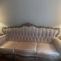 Light Pink Couch And Chair 